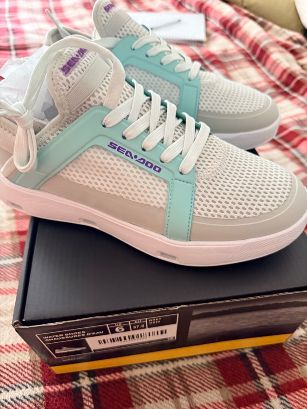 Sea-Doo Men’s White and Mint Performance Sneaker
